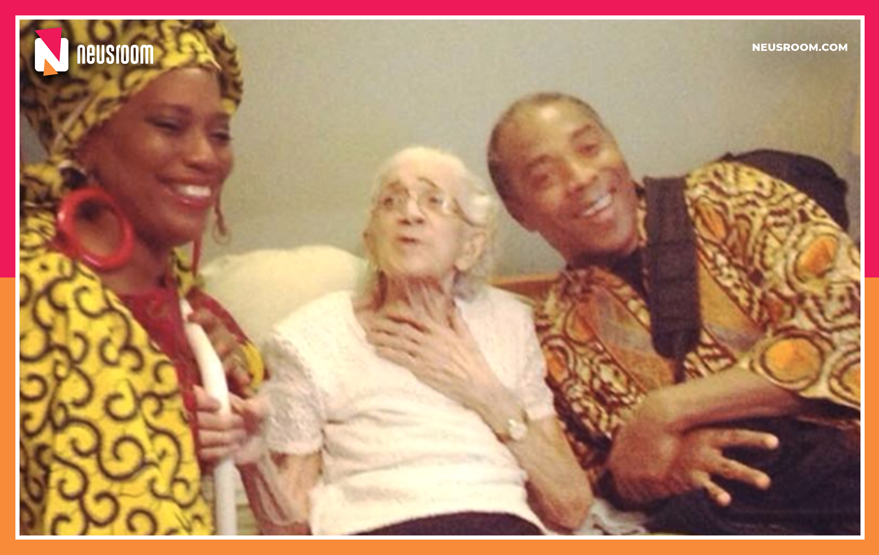 Yeni Kuti, Femi Kuti with their maternal grandmother