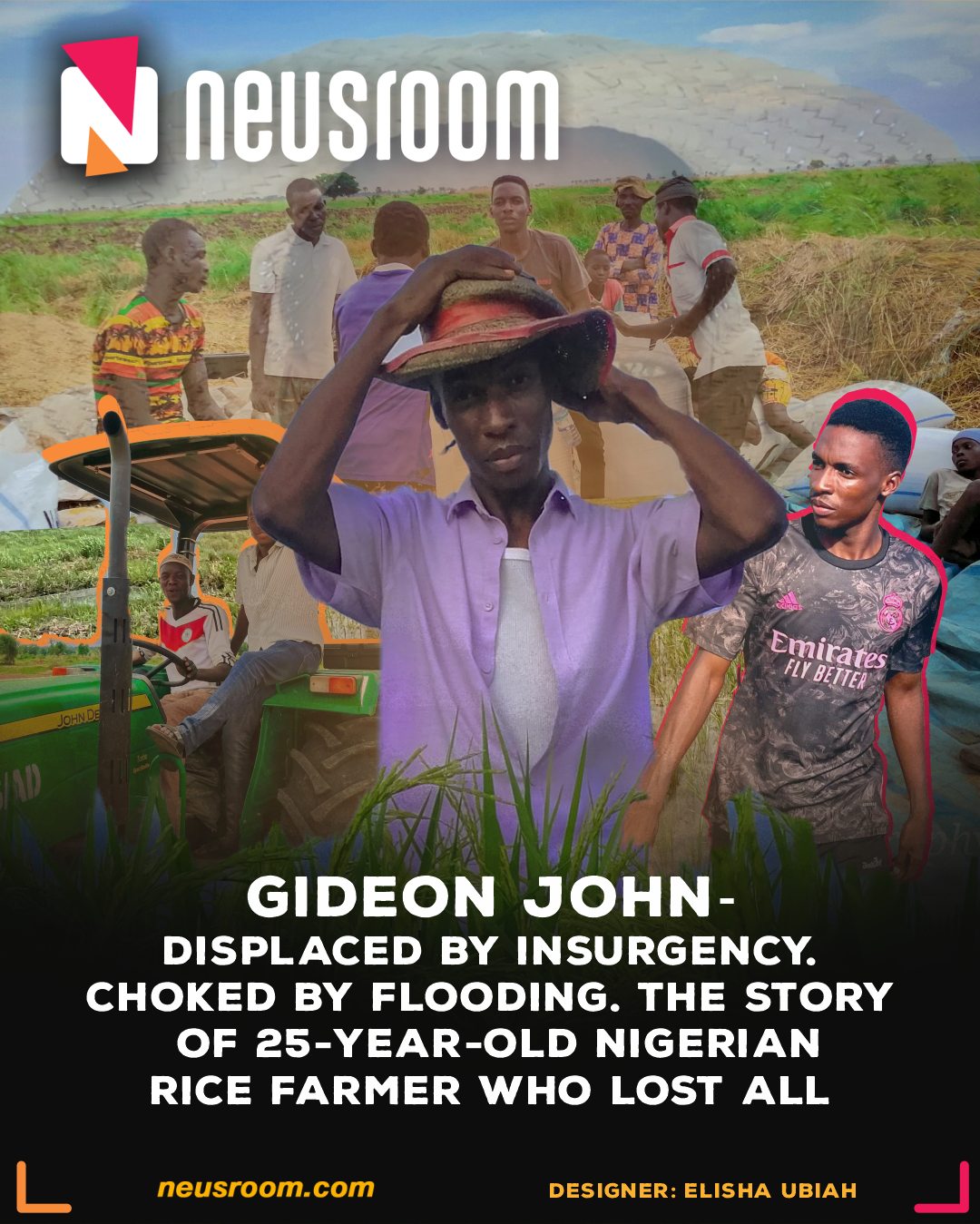 Nigerian farmer flooding